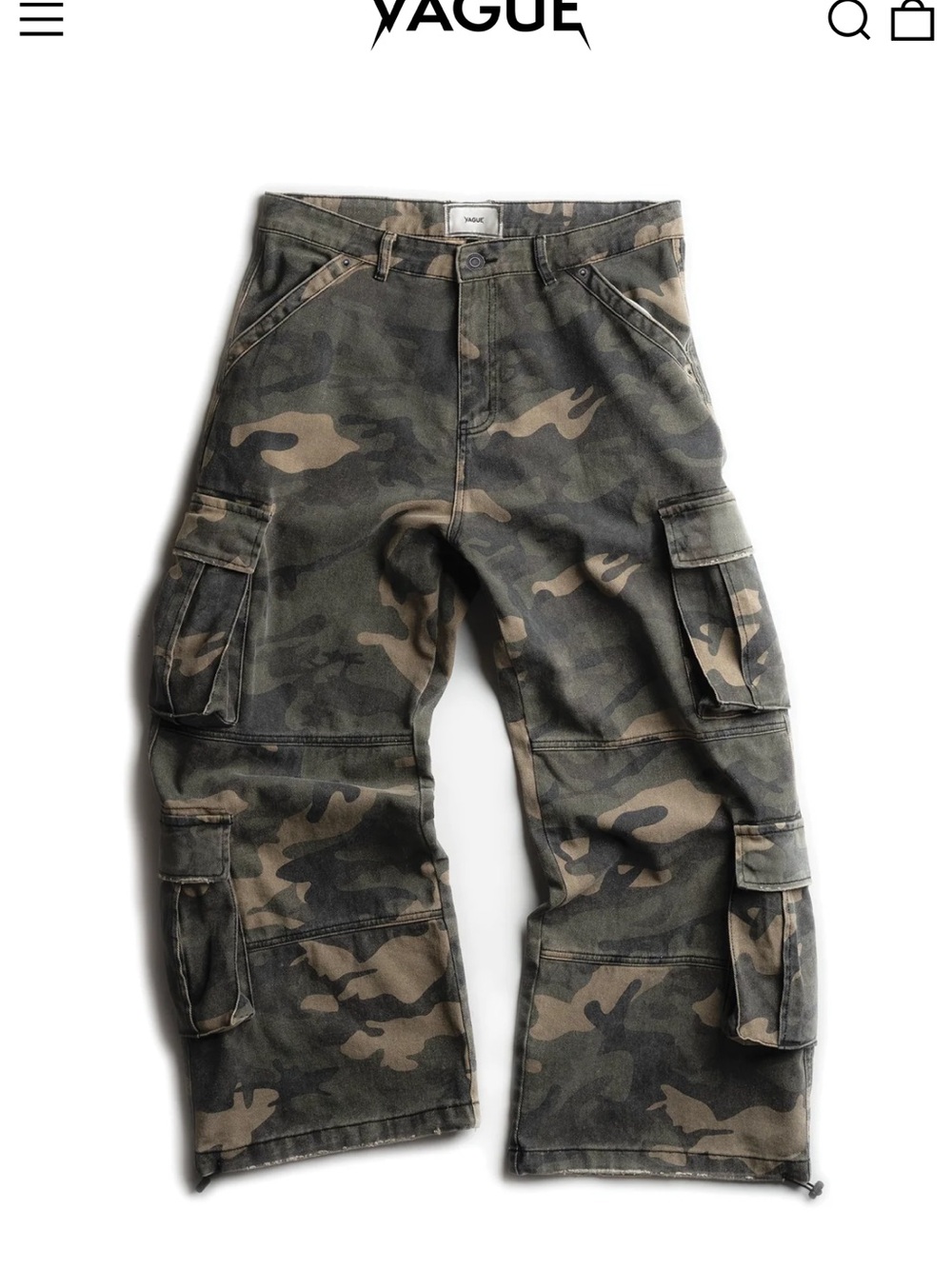 Camo Cargo Pants - Olive Green Camo